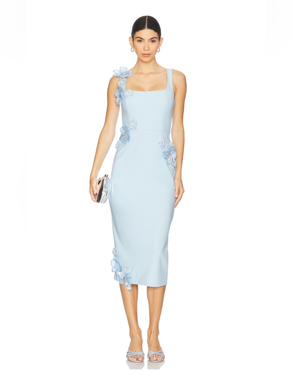 ELLIATT Revolve - Chantelle 3D Floral MIDI dress in large / blue